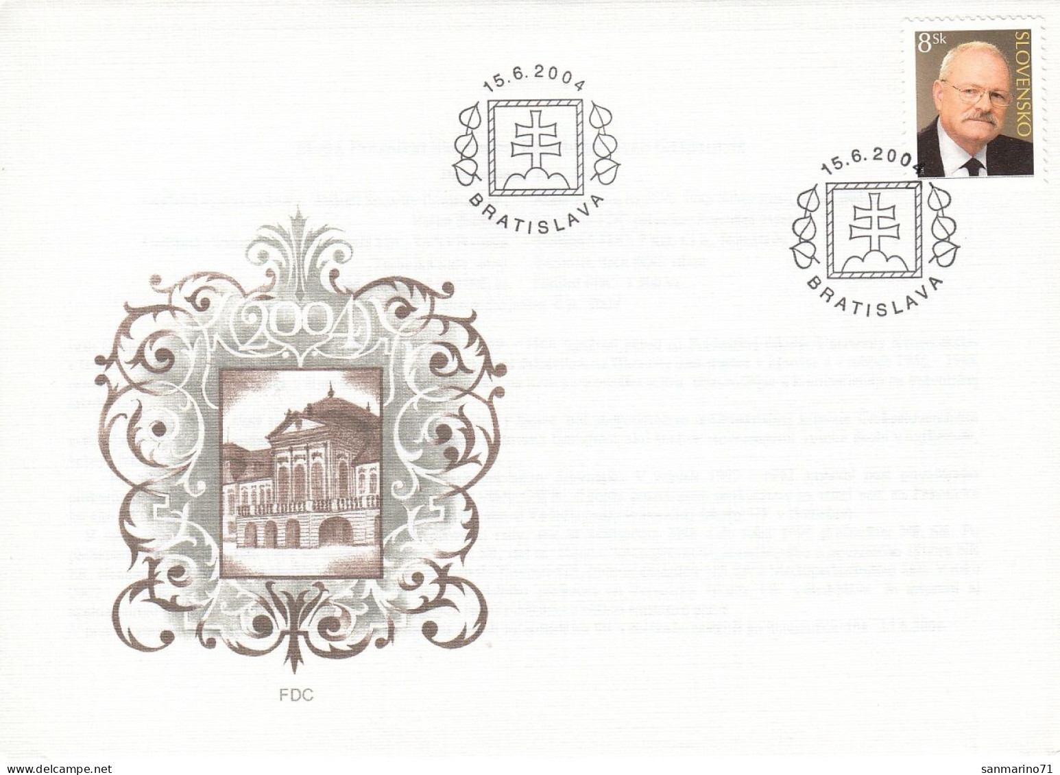 FDC SLOVAKIA 488 - FDC