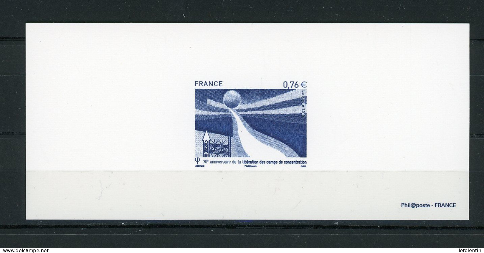 FRANCE : LIBÉRATION DES CAMPS DE CONCENTRATIONS - EPREUVE "DE LUXE" DU N° Yt 4948 (*) - Luxury Proofs