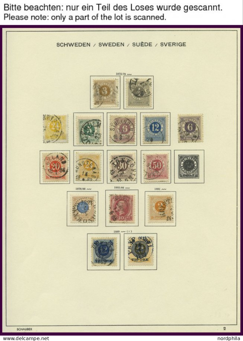 SAMMLUNGEN, LOTS O, 1872-1928, Sauberer Gestempelter Sammlungsteil (aus Mi.Nr. 17-212) Mit Guten Mittleren Ausgaben, Nac - Collezioni