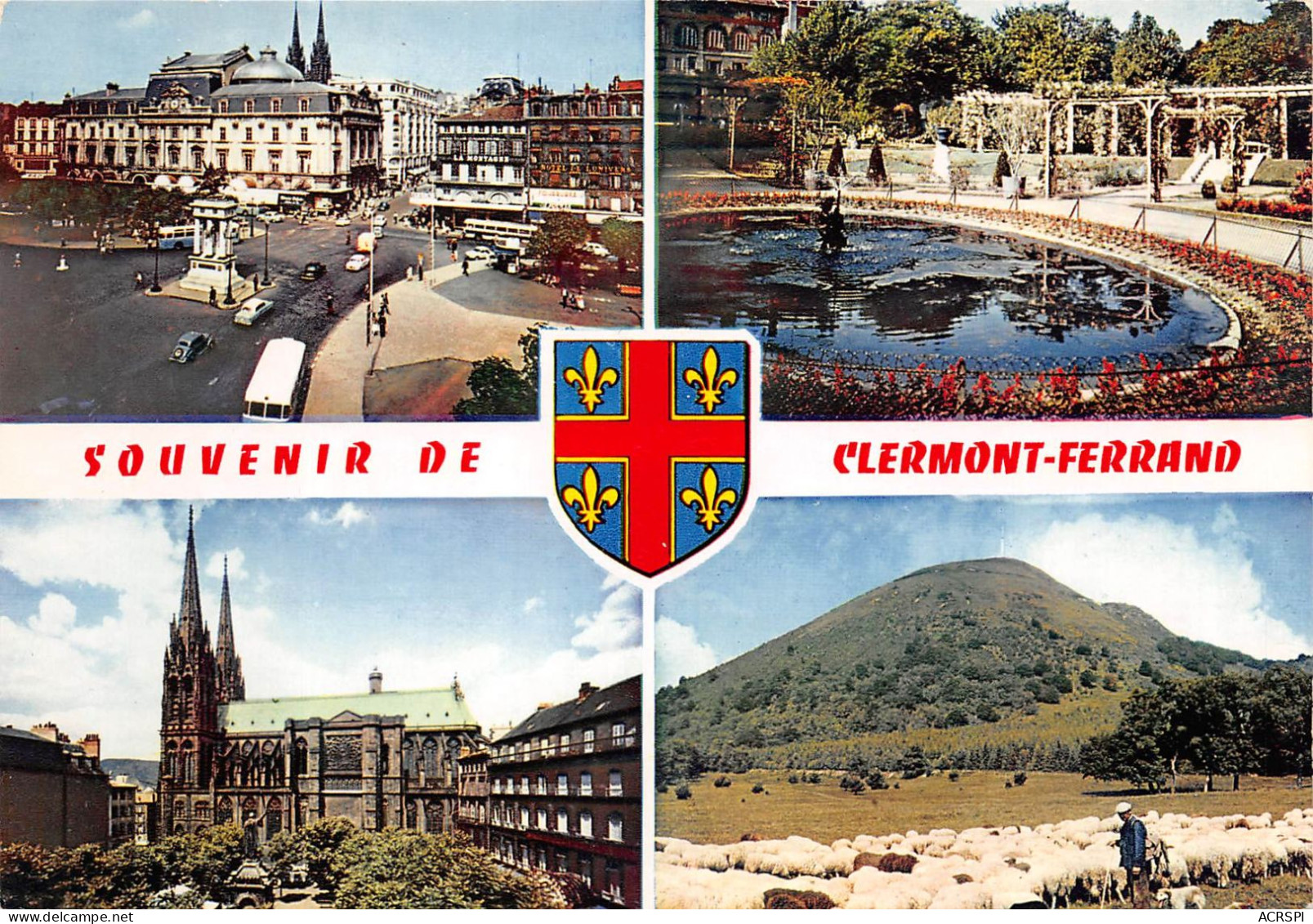 CLERMONT FERRAND Place De Jaude Le Jardin Des Plantes La Cathedrale 4(scan Recto-verso) MA2238 - Clermont Ferrand