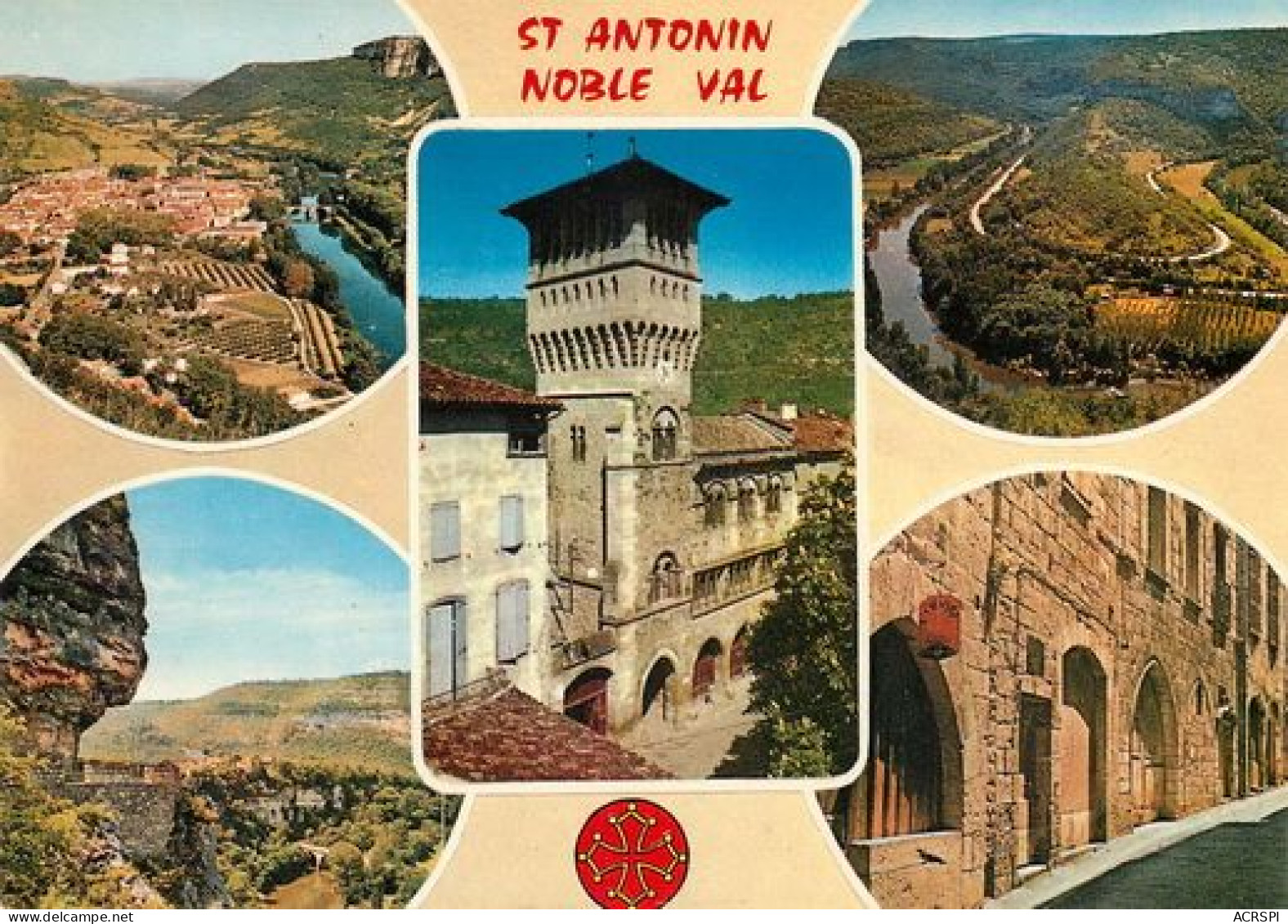 SAINT ANTONIN NOBLE VAL  Cinq Vues   8  (scan Recto-verso)MA2270Ter - Saint Antonin Noble Val