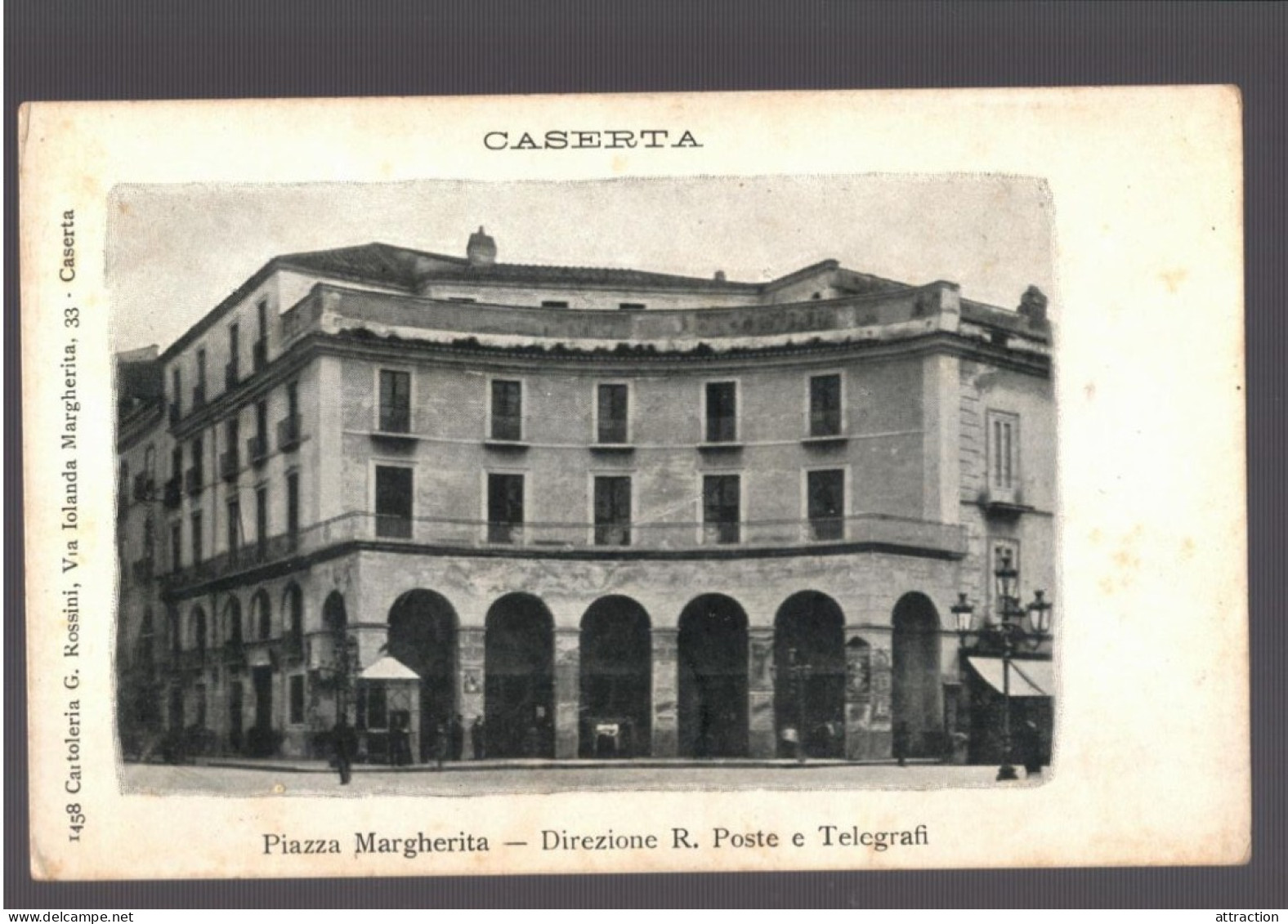 Italia-Campania-Caserta-piazza Margherita Direzione Poste E Telegrafi - Caserta
