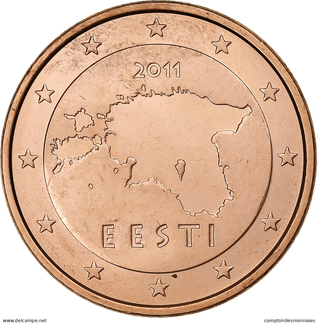 Estonie, 5 Euro Cent, 2011, Vantaa, SPL+, Cuivre Plaqué Acier, KM:63 - Estland