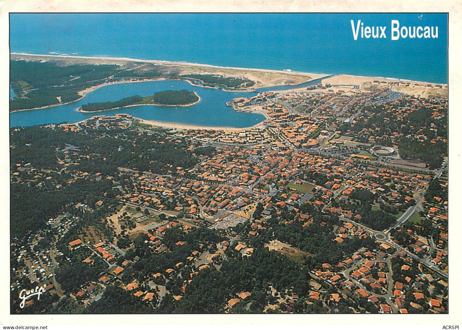 VIEUX BOUCAU  Vue Aerienne Port D'albret  40   (scan Recto-verso)MA2281Ter - Vieux Boucau