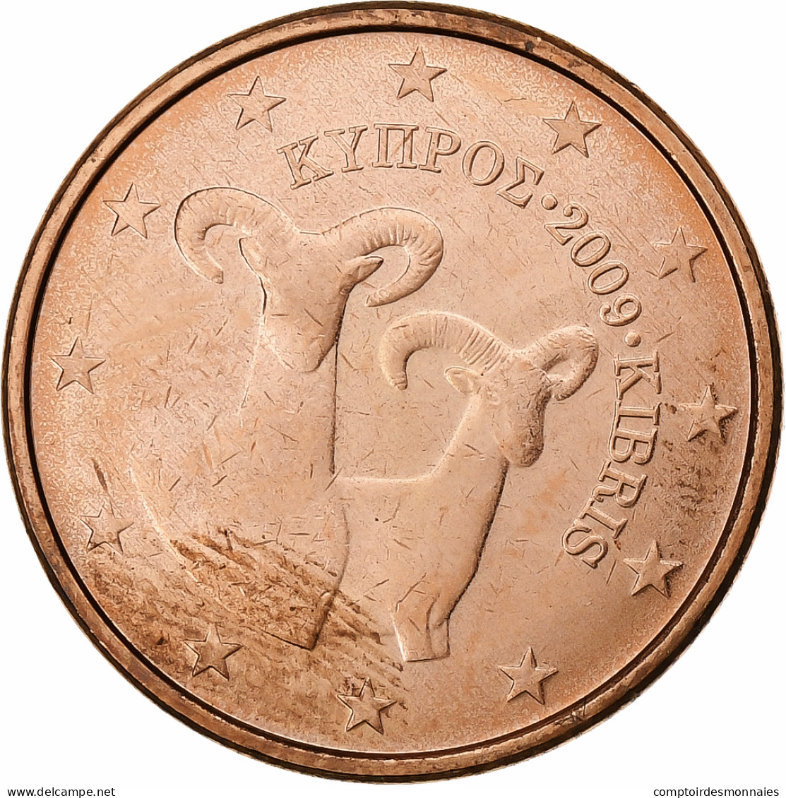 Chypre, 5 Euro Cent, 2009, SUP, Cuivre Plaqué Acier, KM:80 - Chipre