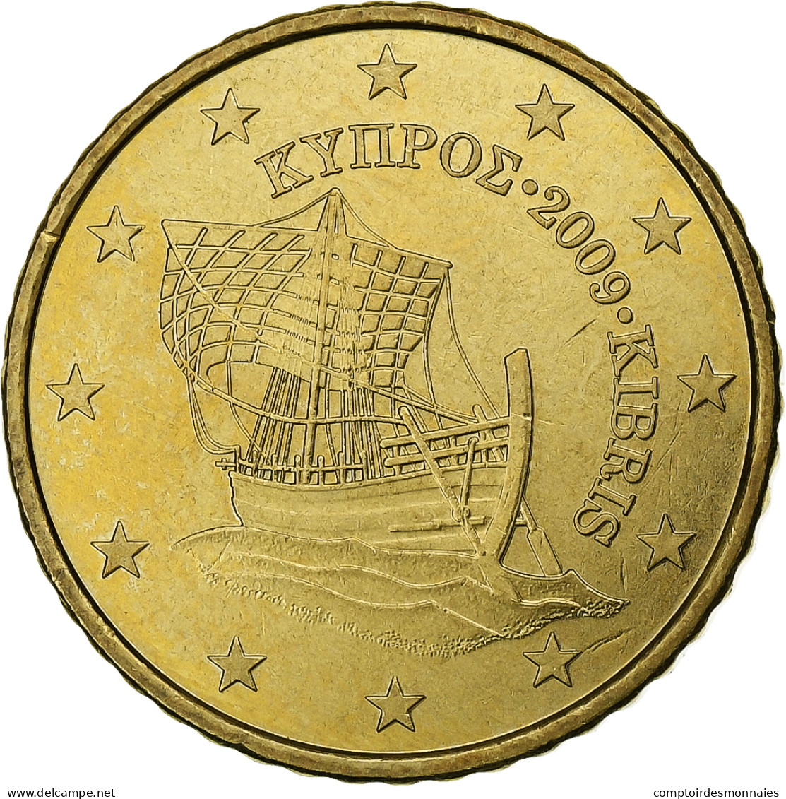 Chypre, 50 Euro Cent, 2009, SUP, Laiton, KM:83 - Zypern