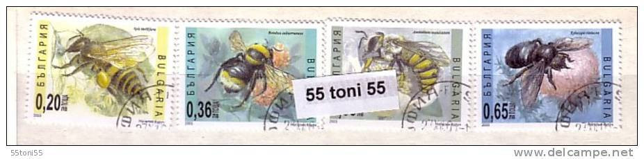 2003 Bees /honey Bees/ Set Of 4v.- Used/oblitere (O) BULGARIA / BULGARIE - Gebruikt