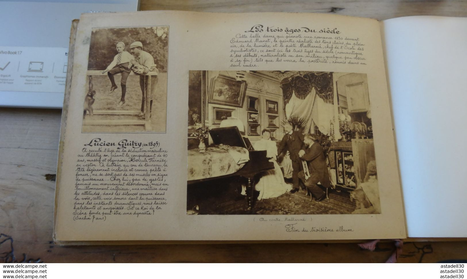 ALBUM DE PHOTOGRAPHIES : " dans l'intimité de personnages illustres 1860-1905...... H-SJG11 ....... TIR1-POS22