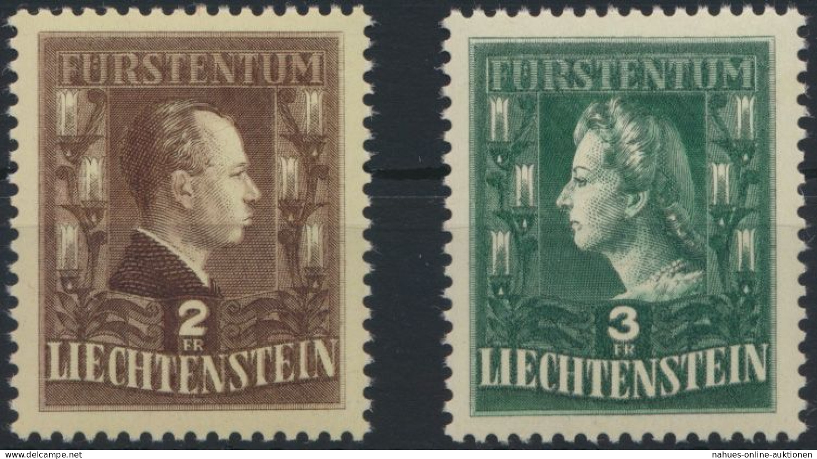 Liechtenstein 238-239 Fürstenpaar Tadellos Postfrisch MNH Kat.-Wert 35,00 - Briefe U. Dokumente