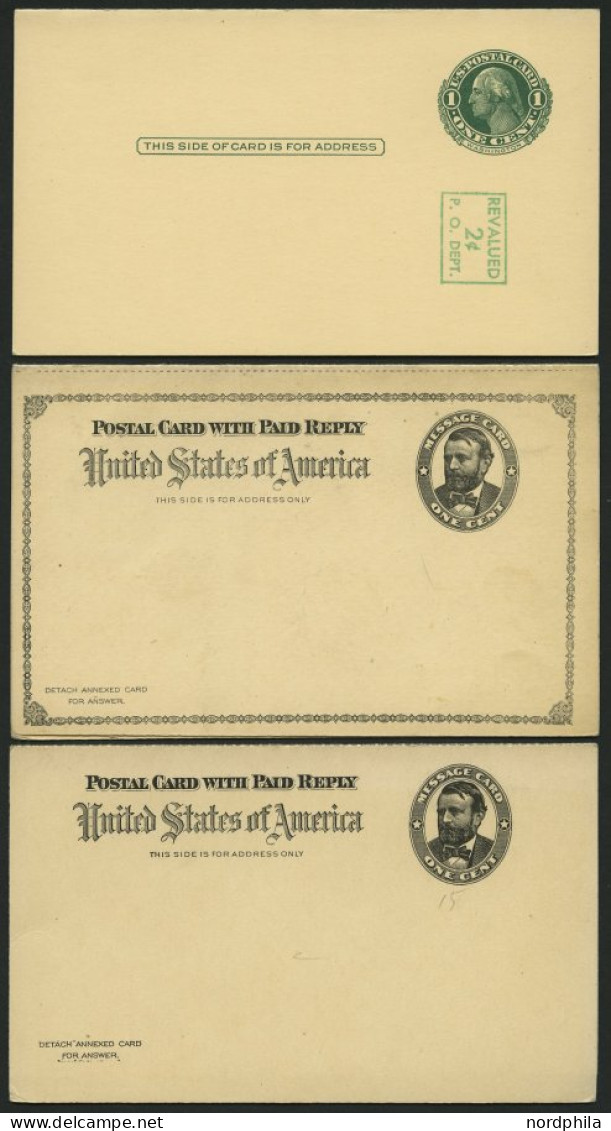 GANZSACHEN 1891-93, 5 Komplette Ungebrauchte Frage- Und Antwort Ganzsachenkarten (Paid Reply Postal Cards), Feinst/Prach - Otros & Sin Clasificación