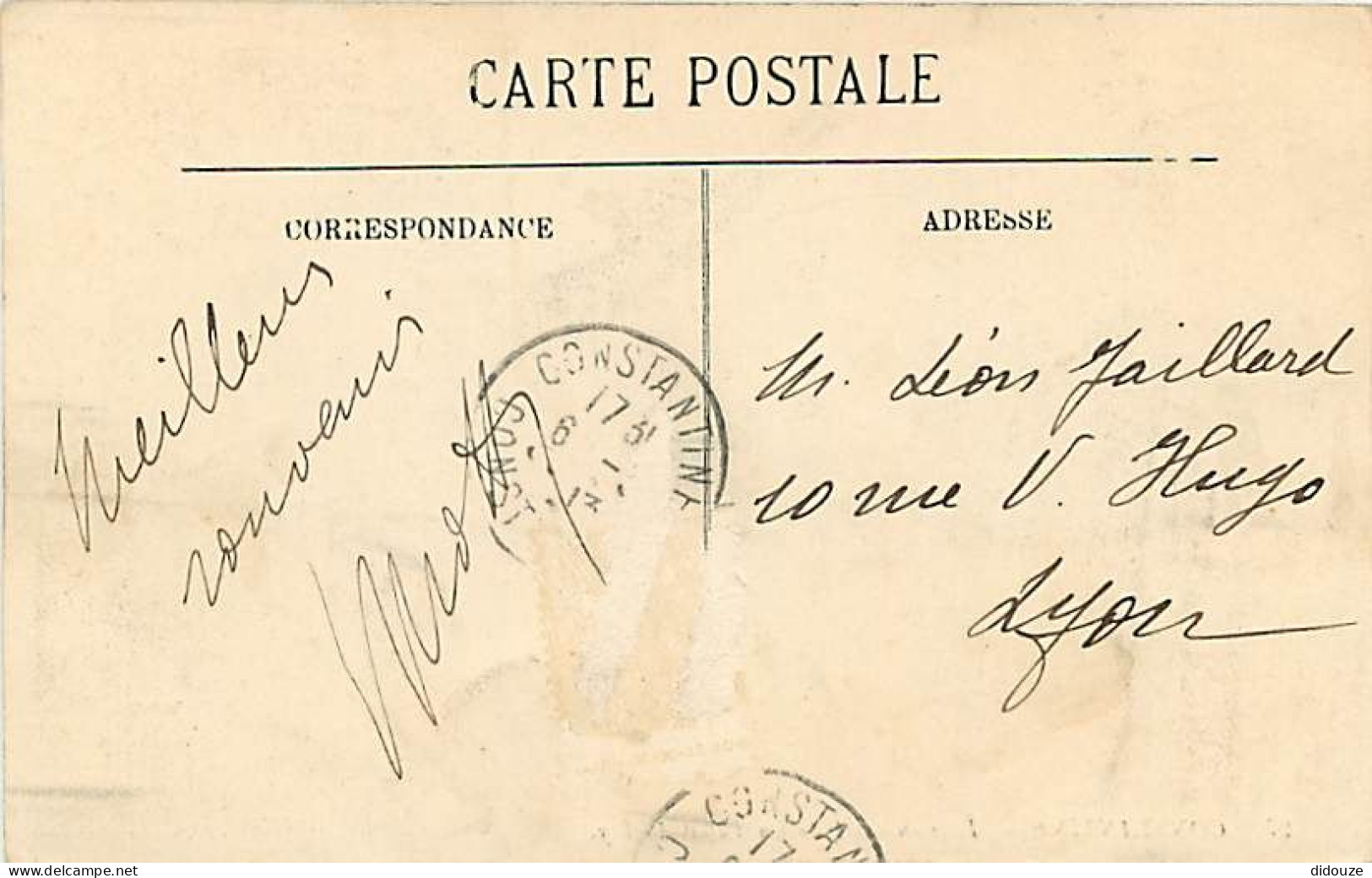 Algérie - Constantine - Intérieur De L'Ancien Palais Du Bey - Oblitération Ronde De 1913 - CPA - Voir Scans Recto-Verso - Constantine