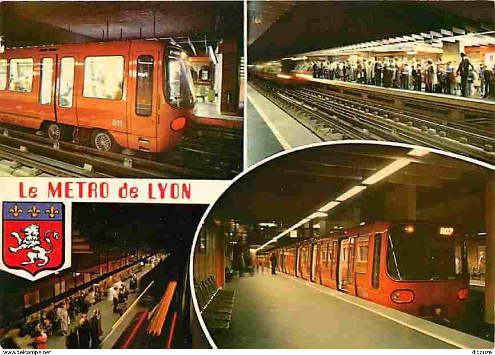 Trains - Métro - Lyon - Multivues - Blasons - CPM - Voir Scans Recto-Verso - Métro