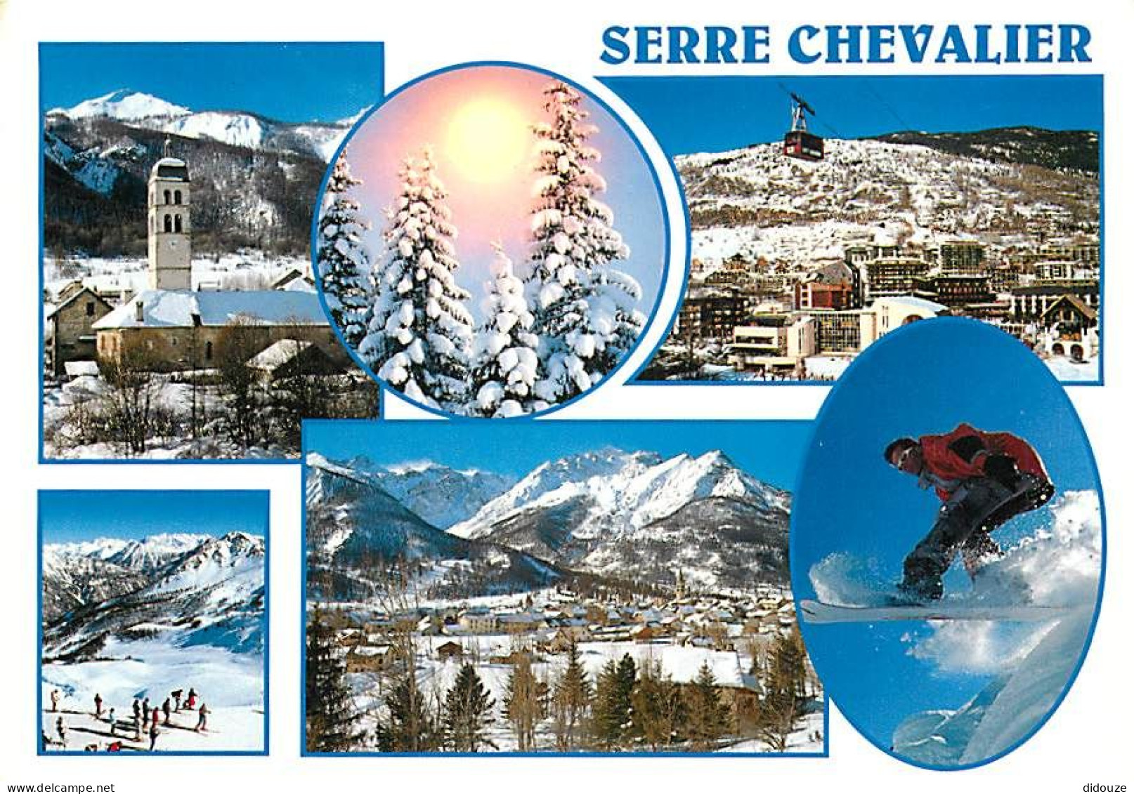 05 - Serre Chevalier - Multivues - Hiver - Neige - Snowboard - CPM - Voir Scans Recto-Verso - Serre Chevalier