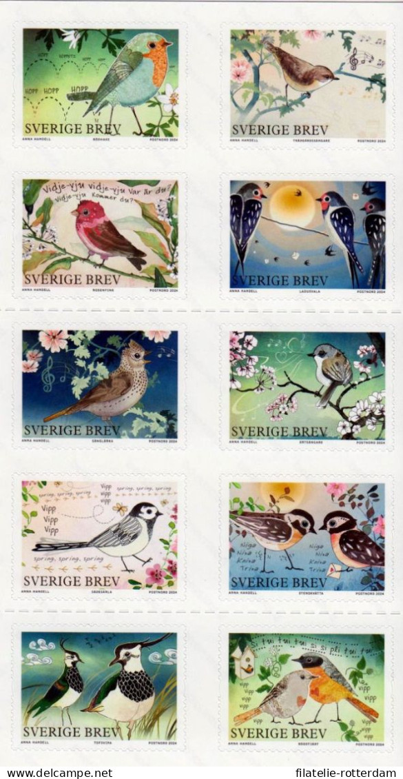 Sweden / Zweden - Postfris / MNH - Booklet Spring Birds 2024 - Neufs