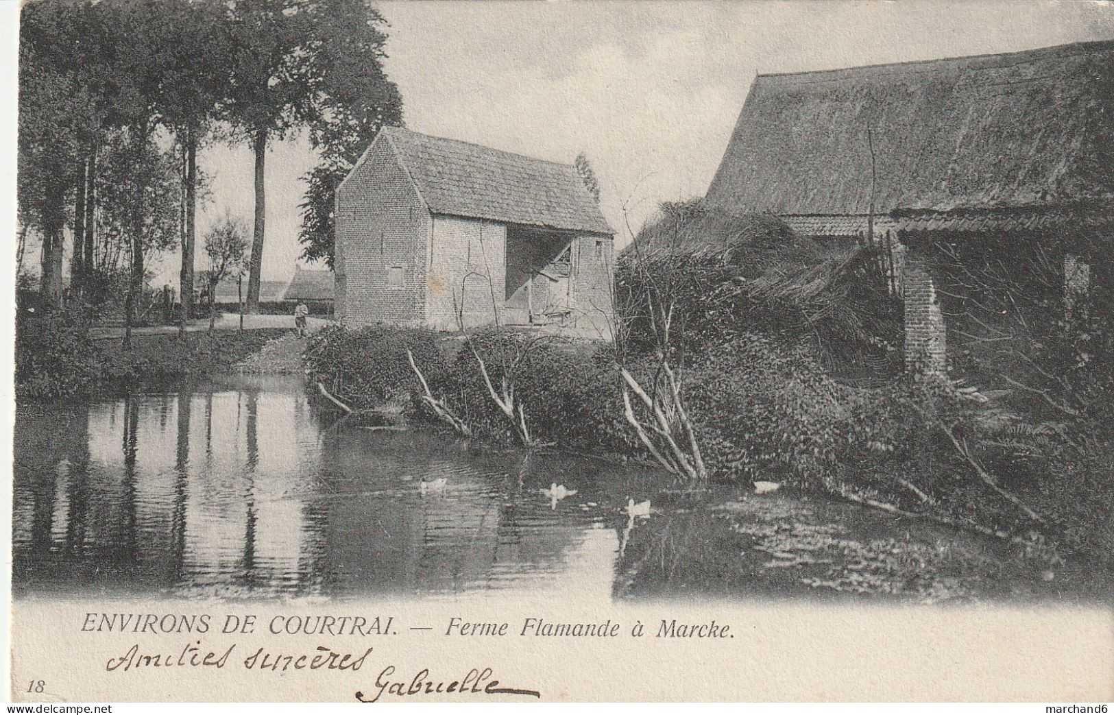 Environs De Courtrai Ferme Flamande à Marcke édition Th Van Den Heuvel N°18 - Kortrijk