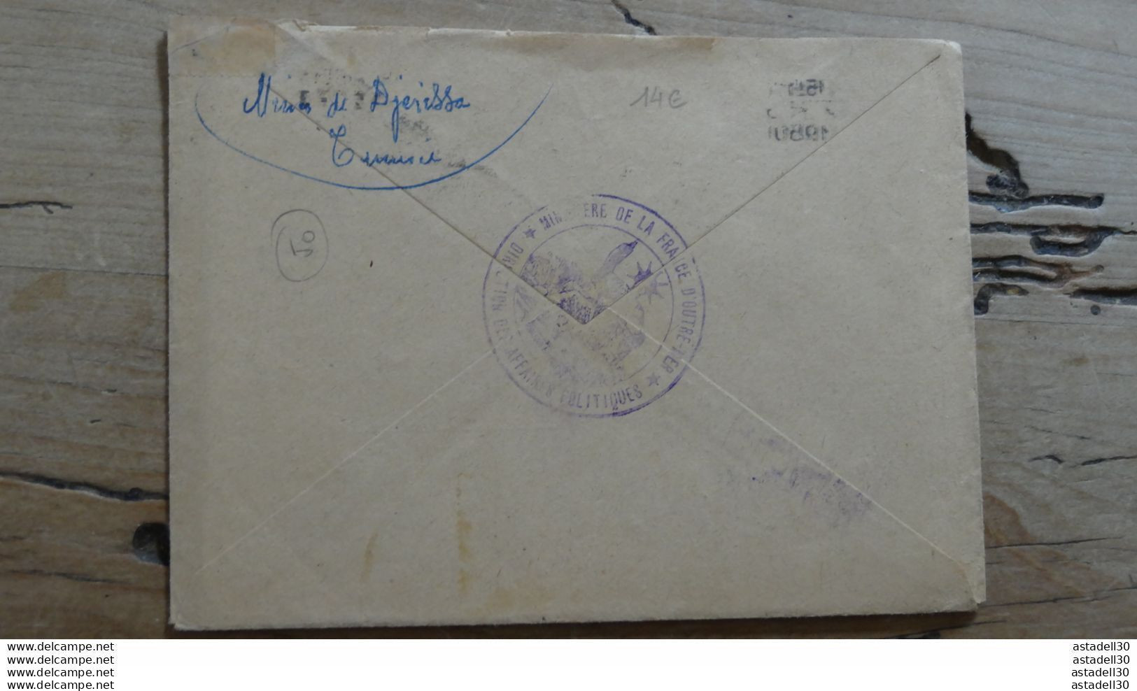 Enveloppe Avec Courrier , Taxée, Avec Griffe "le Ministre De La France D'outre Mer" - 1950 ................ G790 - 1859-1959 Lettres & Documents