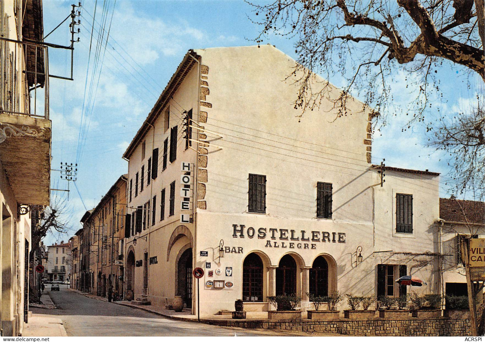SALERNES Hotel BAR  Hostellerie Allegre   36  (scan Recto-verso)MA2299 - Salernes