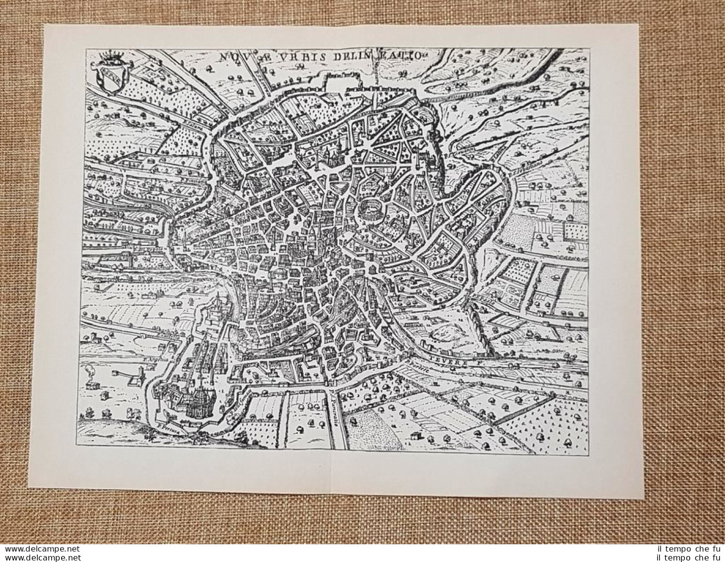 Carta O Mappa Di Roma Itinerario D'Italia Anno 1747 Scotto Ristampa Anastatica - Geographical Maps