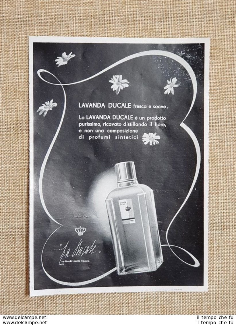 Pubblicità Epoca Collezionisti Del 1937 Lavanda Ducale La Grande Marca Italiana - Otros & Sin Clasificación