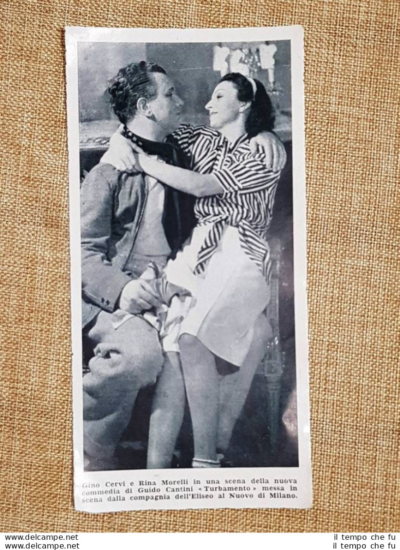 Gli Attori Di Teatro Gino Cervi E Rina Morelli Nel 1941 Turbamento Guido Cantini - Sonstige & Ohne Zuordnung