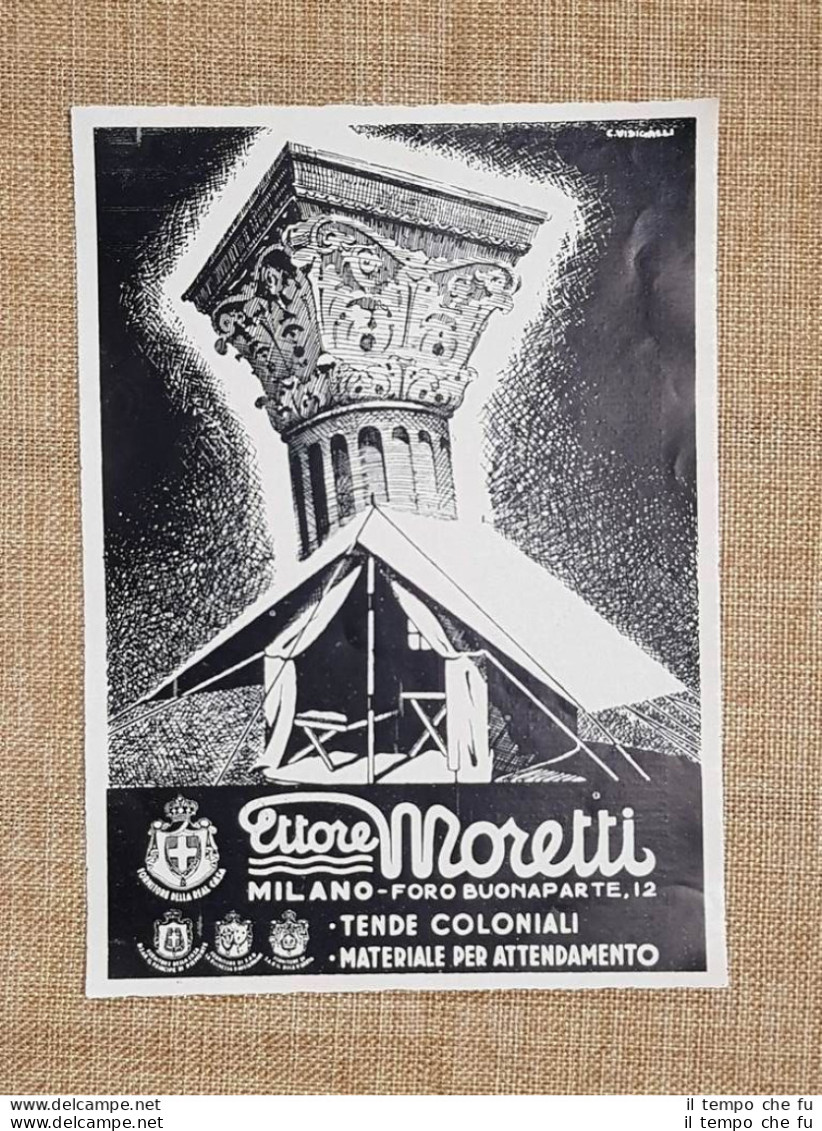 Pubblicità D'Epoca Per Collezionisti Anno 1941 Ettore Moretti Tende Milano - Autres & Non Classés