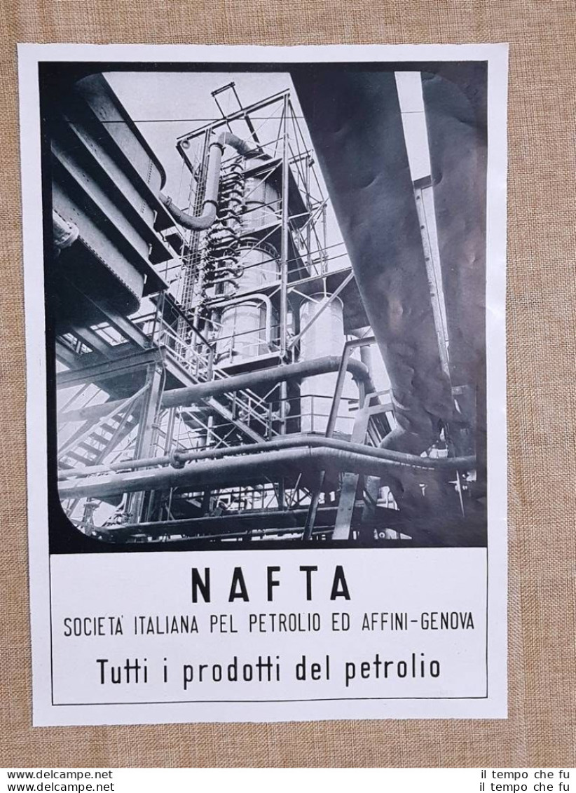 Pubblicità Epoca Per Collezionisti Anno 1941 NAFTA Prodotti Del Petrolio Genova - Other & Unclassified