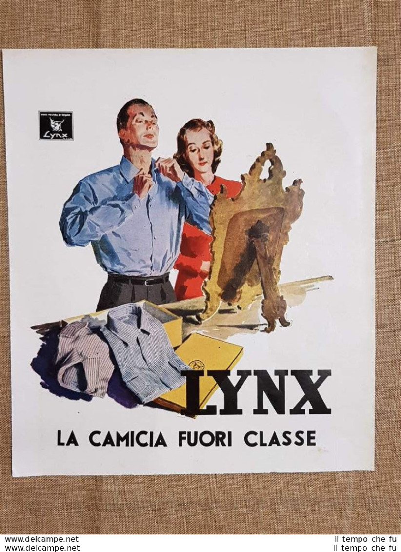 Pubblicità D'Epoca Per Collezionisti Anno 1941 Lynx La Camicia Fuori Classe - Altri & Non Classificati
