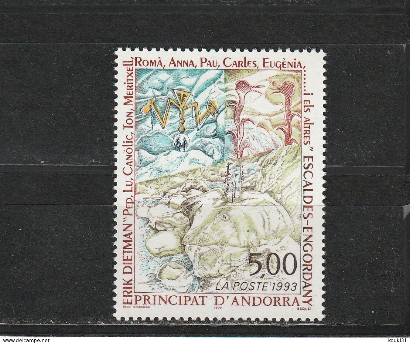 Andorre YT 440 ** : Erik Dietman - 1993 - Unused Stamps