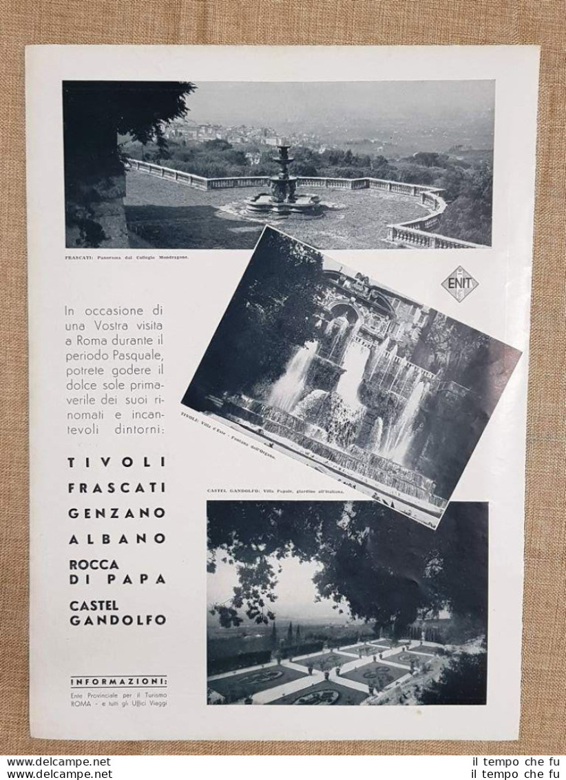 Pubblicità Epoca Per Collezionisti Anno 1941 Roma Tivoli Frascati Genzano Albano - Autres & Non Classés