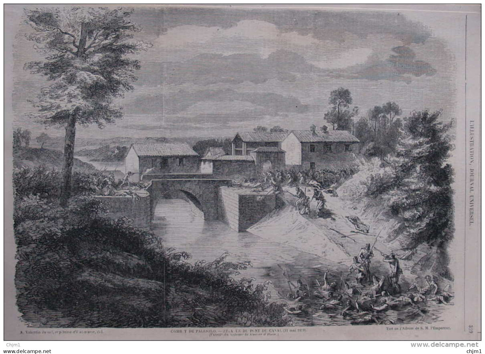 Combat De Palestro -  Page Original 1859 - Historical Documents