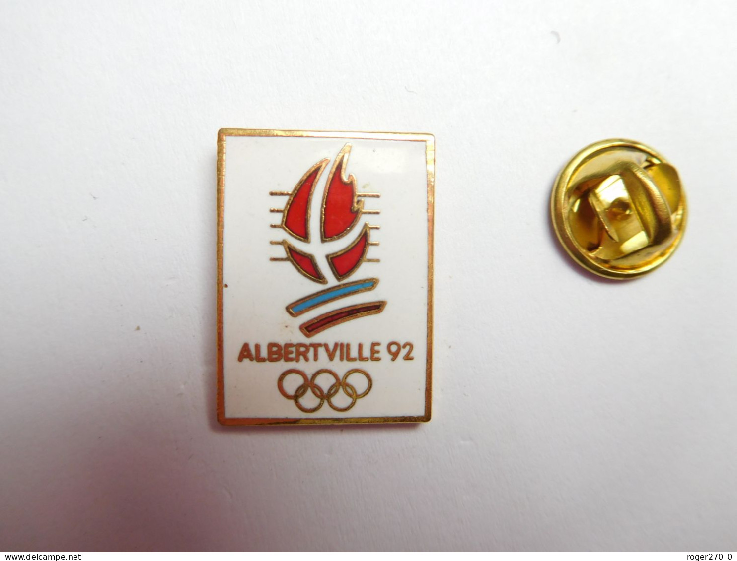 Beau Pin's En EGF , JO , Jeux Olympiques  Albertville 1992 , Signé COJO 1990 - Jeux Olympiques