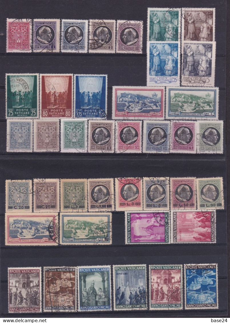 1942-49 Vaticano Vatican 5 Serie Usate: EPISCOPATO, MEDAGLIONCINI, PRIGIONIERI I°, MEDAGLIONCINI SOPRASTAMPATI, ANNO SAN - Used Stamps