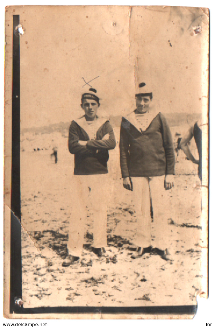 Carte Photo : Militaire - Militaria : Marins - Jean Eyraud Et Camarade : Toulon 1930 - Marine - Personajes