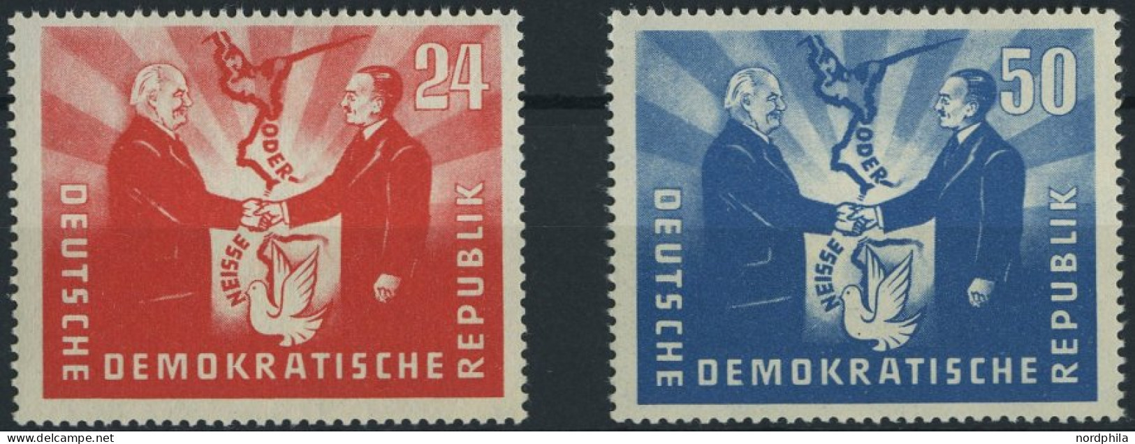 DDR 284/5 **, 1951, Deutsch-polnische Freundschaft, Pracht, Mi. 40.- - Usati