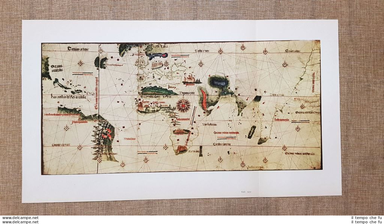 Il Planisfero Detto Del Cantino Tavola Del 1950 Amerigo Vespucci - Geographical Maps