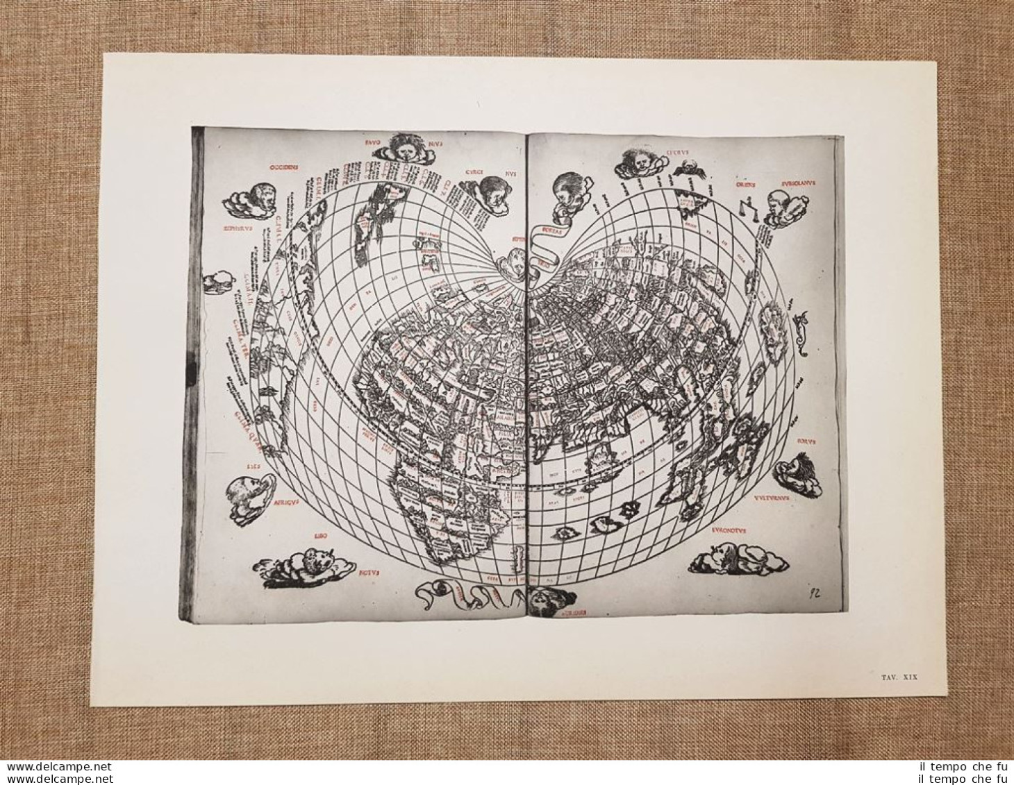Il Mappamondo Di Bernardo Silvano Tavola Del 1950 Amerigo Vespucci - Geographical Maps