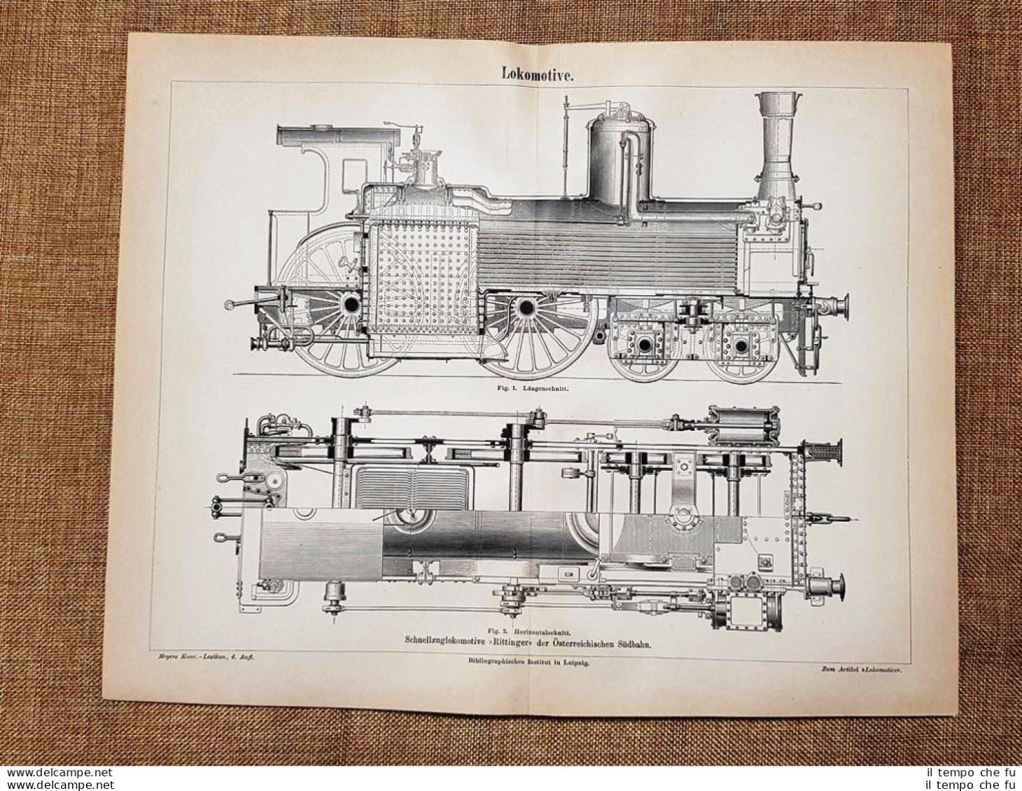 Locomotiva Treni E Ferrovie Tavola Del 1890 - Ante 1900