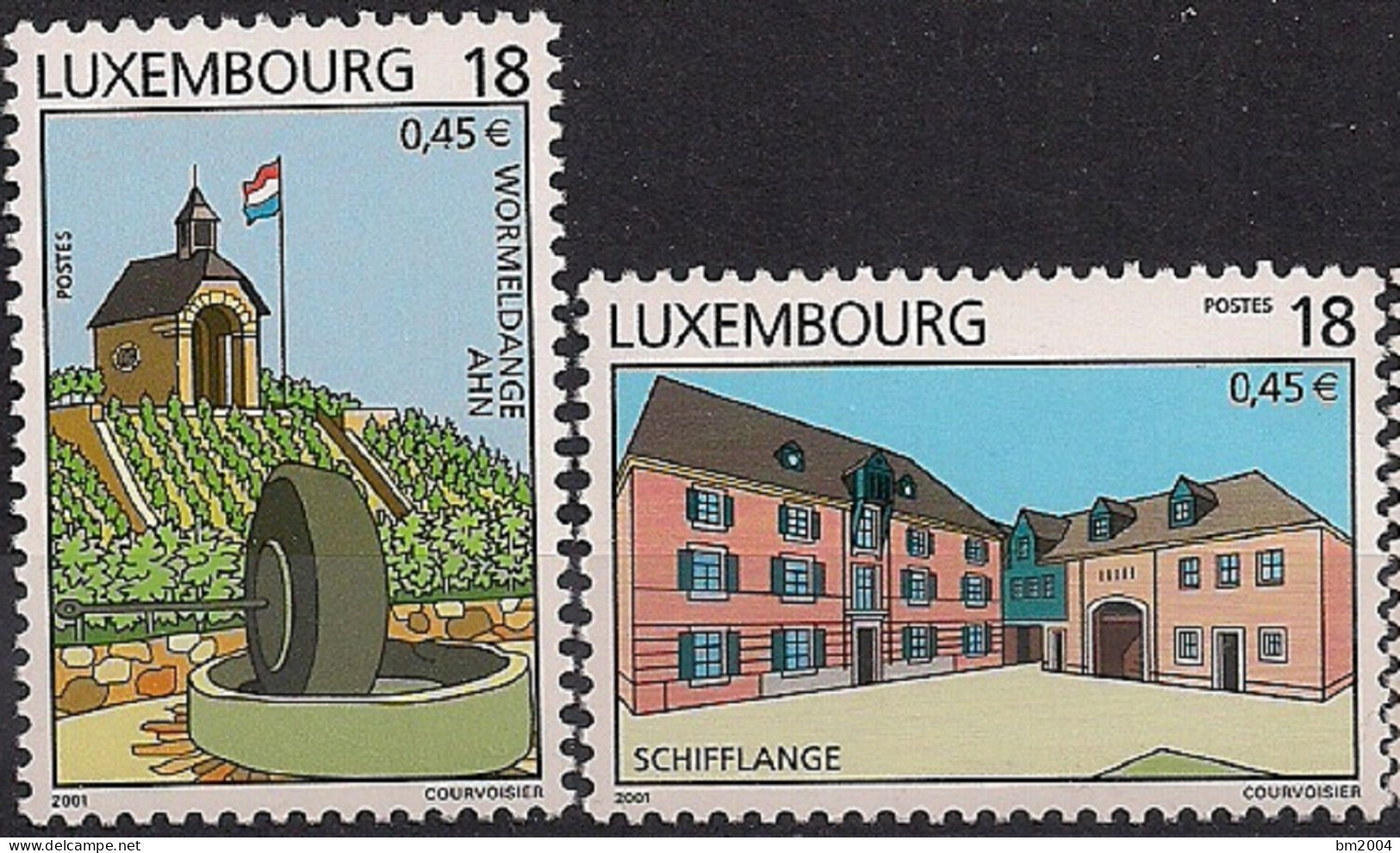 2001 Luxemburg Mi. 1524-5**MNH  Sehenswürdigkeiten - Nuovi