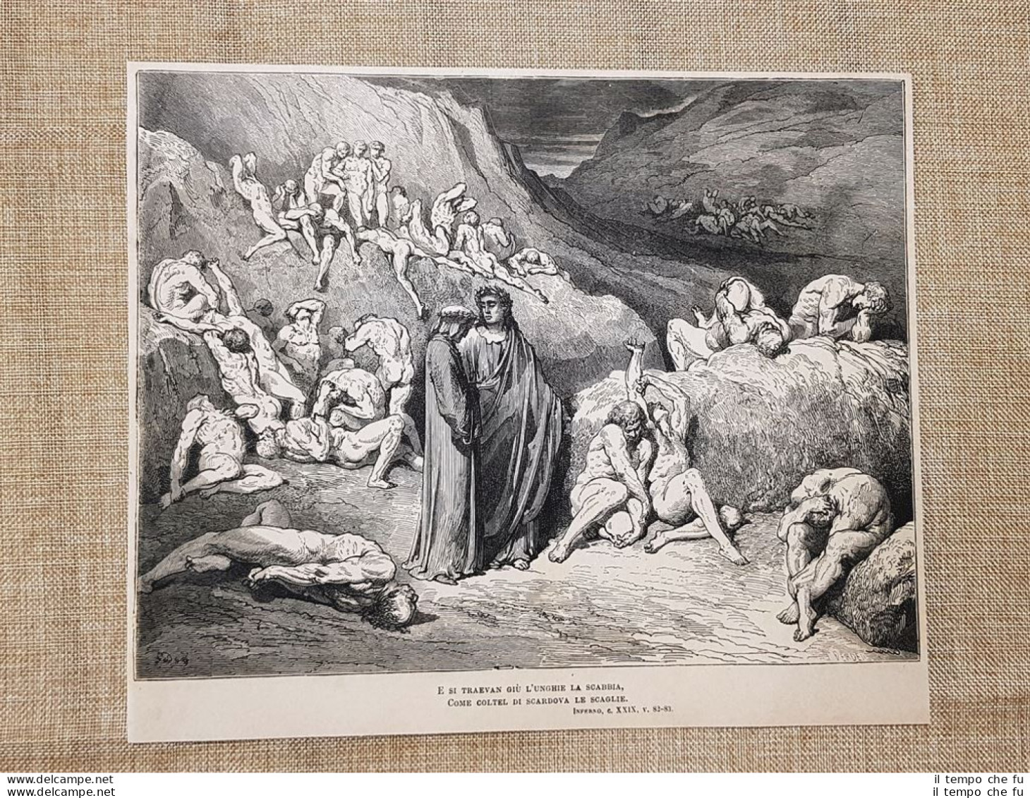 Falsari Divina Commedia Inferno Incisione Di Gustave Doré Del 1887 (2) - Ante 1900