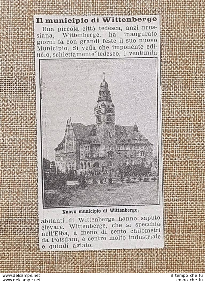 Il Nuovo Municipio Di Wittenberge Nel 1914 Brandeburgo Germania - Other & Unclassified