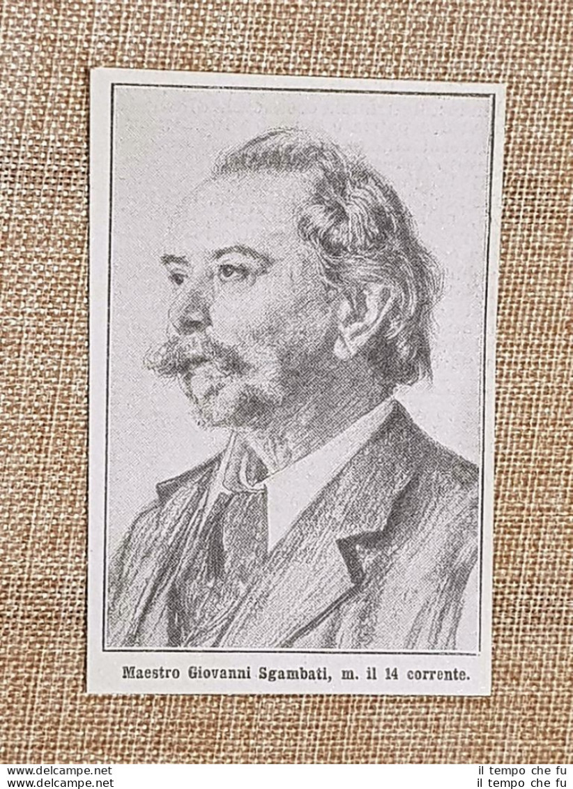 Giovanni Sgambati Roma, 28 Maggio 1841 – 14 Dicembre 1914 Pianista - Autres & Non Classés