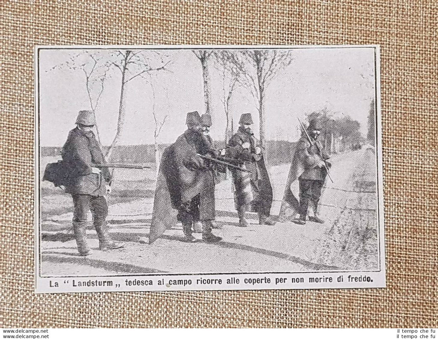 La Landstrurm Tedesca Nel 1914 Coperte Per Il Freddo Prima Guerra Mondiale WW1 - Autres & Non Classés