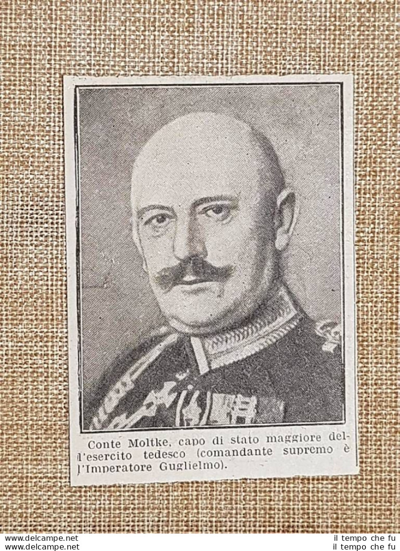 Conte Hellmuth Von Moltke 1914 Stato Maggiore Germania Prima Guerra Mondiale WW1 - Autres & Non Classés