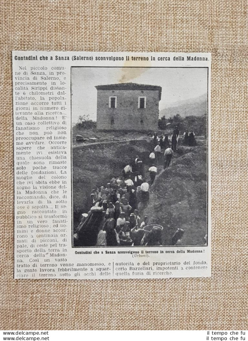 Sanza Nel 1914 La Ricerca Della Madonna Sotto Terra Sirippi Salerno Campania - Autres & Non Classés