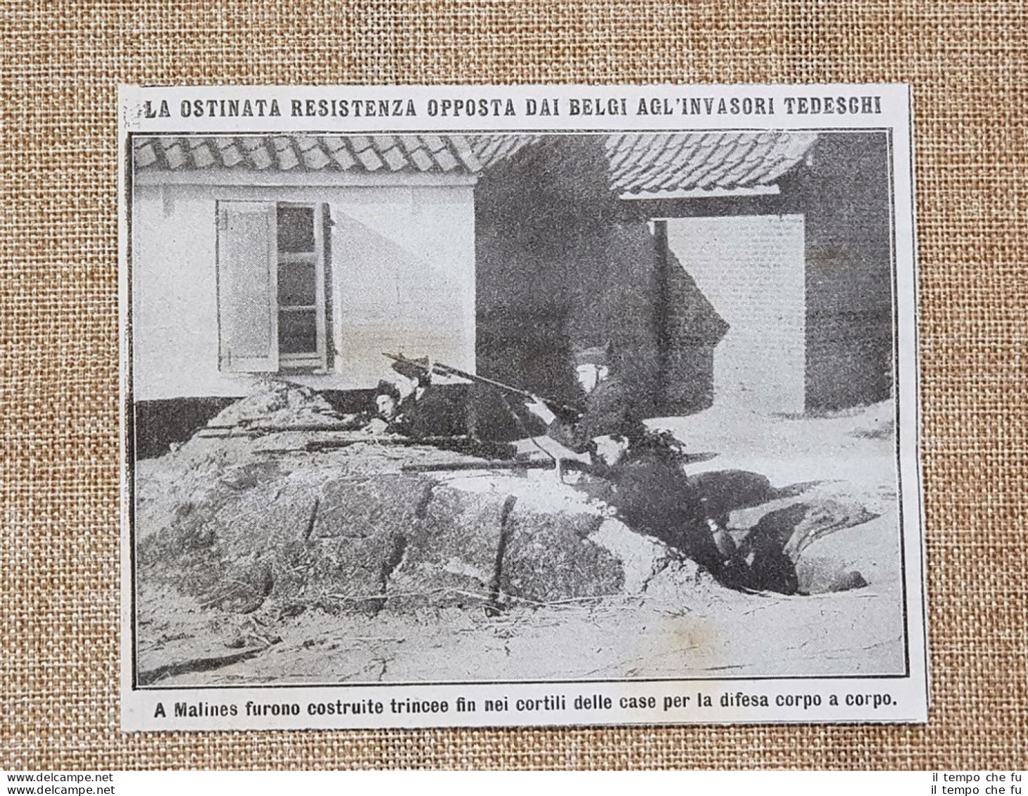 Malines O Mechelen Nel 1914 Trincee Fiandre Belgio Prima Guerra Mondiale WW1 - Autres & Non Classés