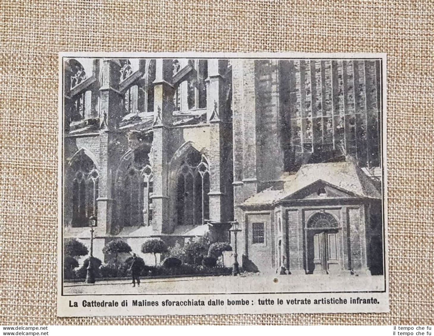 Malines O Mechelen Nel 1914 La Cattedrale Bombardata Fiandre Belgio Guerra WW1 - Altri & Non Classificati