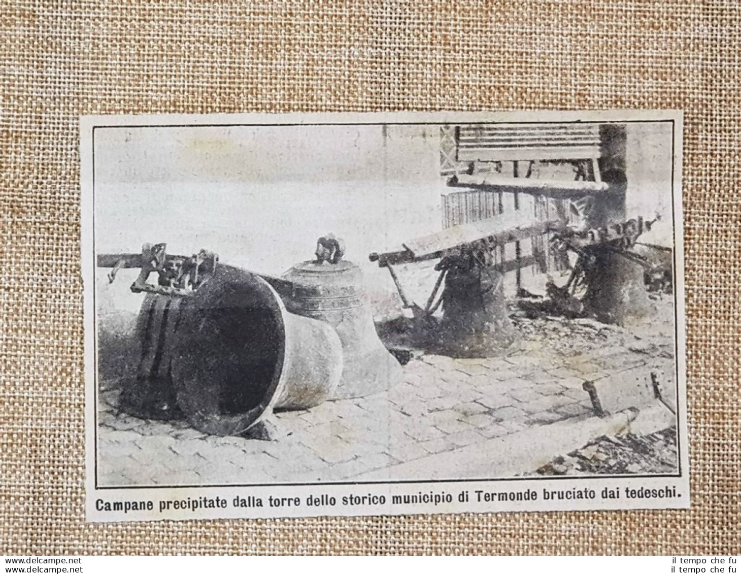 Termonde O Dendermonde Nel 1914 Campane Torre Del Municipo Bruciato Guerra WW1 - Altri & Non Classificati