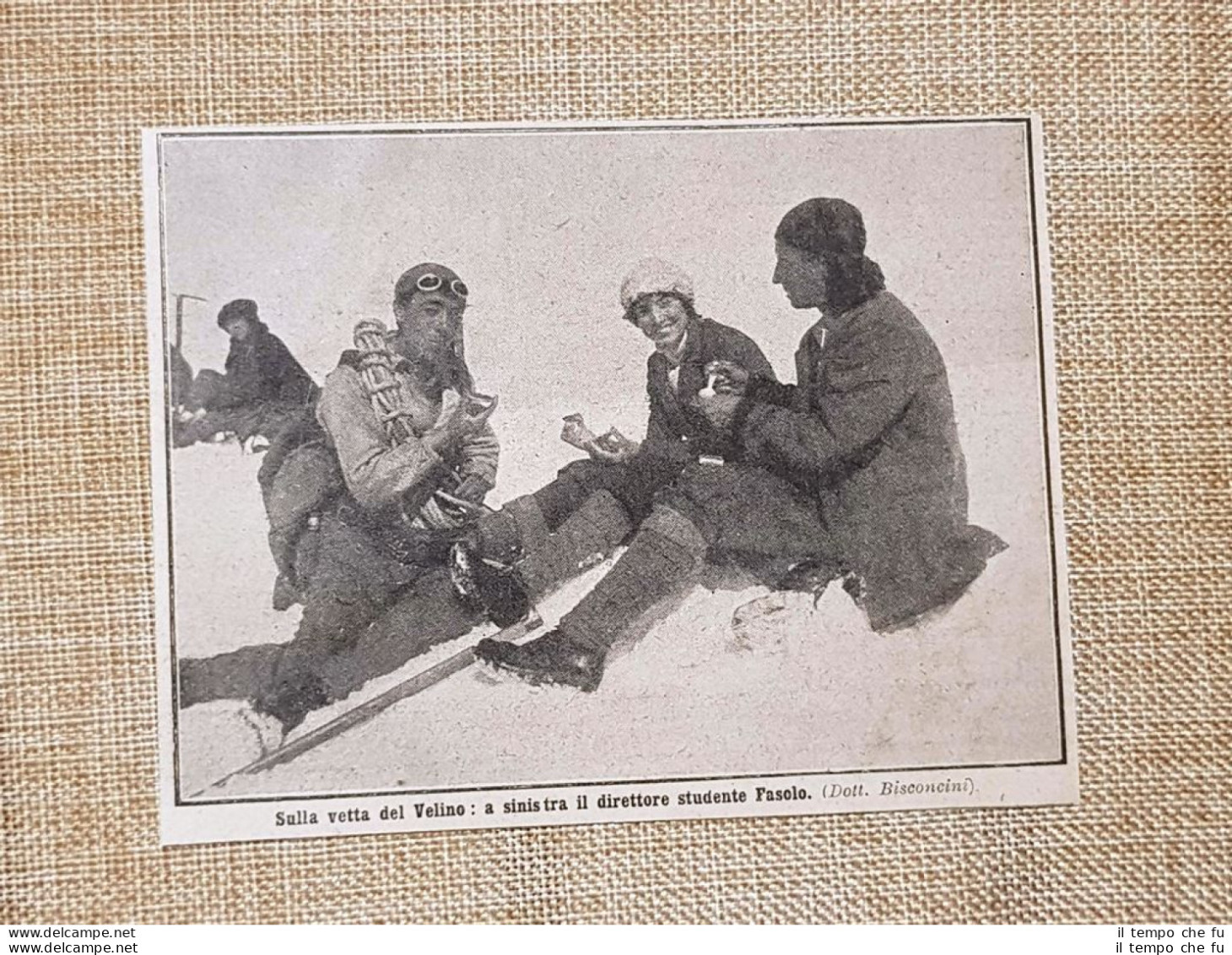Sulla Vetta Del Monte Velino Nel 1914 Il Direttore Studente Fasolo Alpinismo - Altri & Non Classificati
