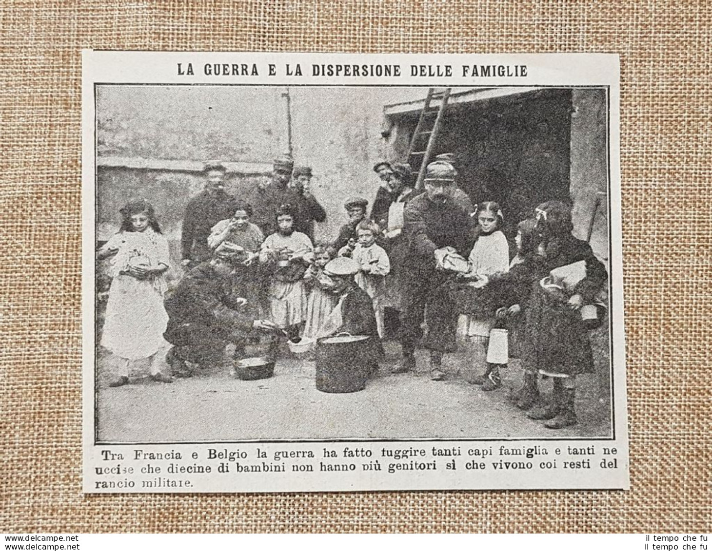 Famiglie Che Vivono Del Rancio Militare Nel 1914 Prima Guerra Mondiale WW1 - Autres & Non Classés
