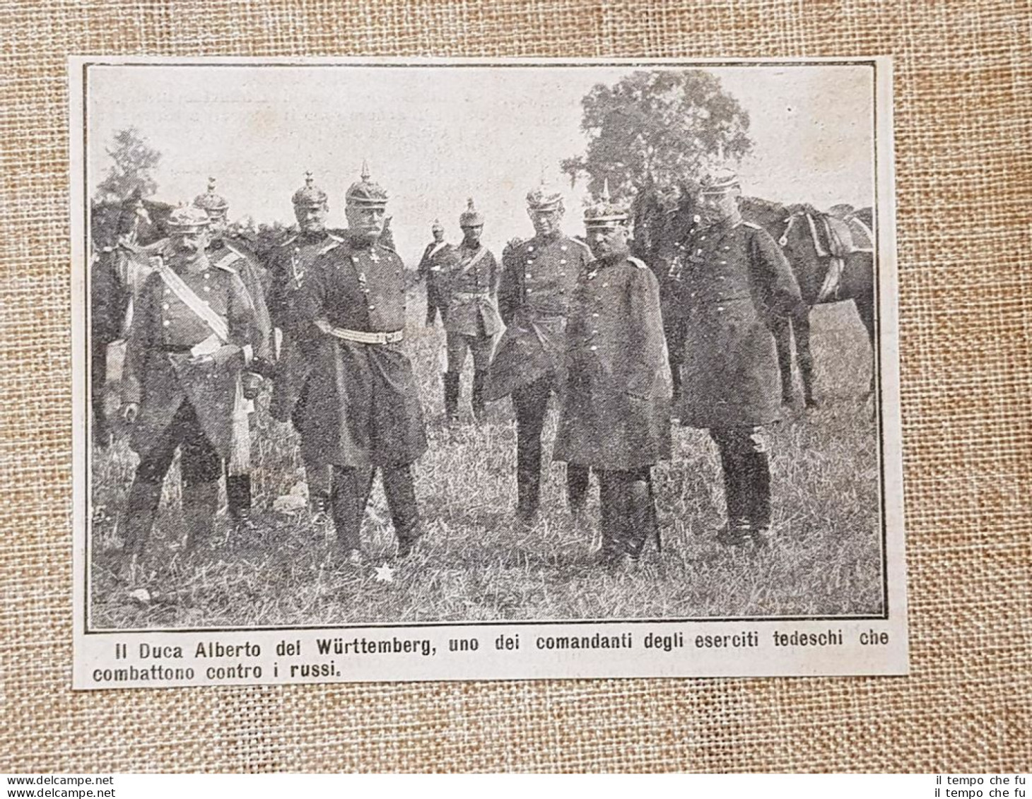 Alberto Di Wurttemberg Nel 1914 Comandante Tedesco Prima Guerra Mondiale WW1 - Altri & Non Classificati